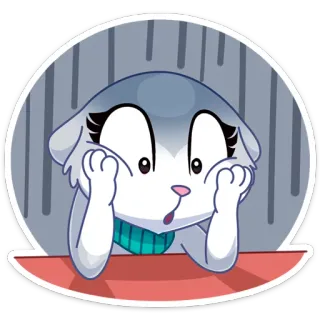 🙀 animal, gato, dibujo animado, lindo, pegatina, preocupado telegram sticker