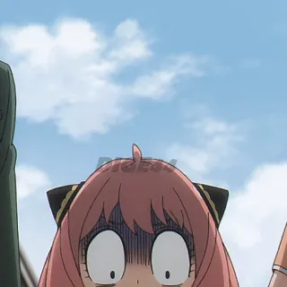 🤢 Anya Forger Spy x Family Anime, Anya Forger, Spy x Family, Reazione, Scioccato/a, Cartone animato telegram sticker