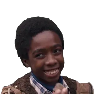 😊 Lucas Sinclair Stranger Things stranger things, lucas sinclair, caleb mclaughlin, tv show, character, smiling telegram sticker