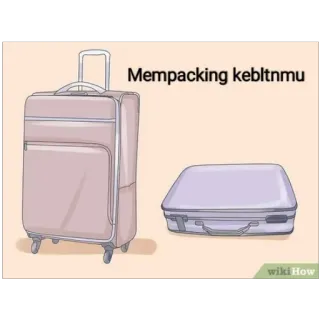 😠 Mempacking kebltnmu スーツケース, 荷物, パッキング, 旅行, wikiHow telegram sticker