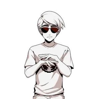 🕶 Dirk Strider Homestuck dirk strider, homestuck, character, webcomic, red shades telegram sticker