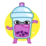 💃 ボバ, タピオカミルクティー, 飲み物, かわいい, 可愛い, 食べ物, 漫画 telegram sticker