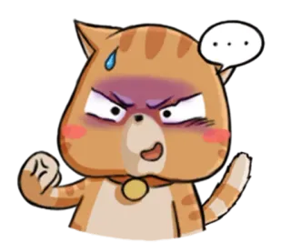 😠 Katze, genervt, Cartoon, wütend, Emoji telegram sticker