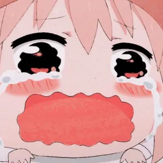 💘 Anime, Płacz, Smutny, Kreskówka, Ilustracja, Emocjonalny whatsapp sticker
