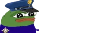 🐸 Pepe the Frog Pepe, frog, police, meme, cartoon, officer telegram sticker