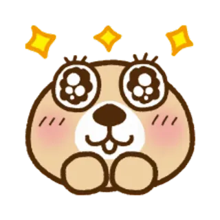 🐧 かわいい, キュート, キラキラ, 動物, ステッカー, 犬 telegram sticker