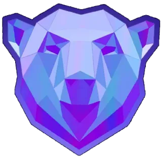 😄 Bär, Tier, Geometrisch, Lila, Blau telegram sticker