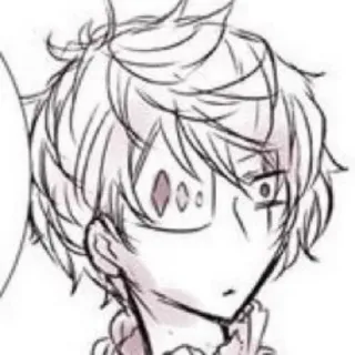 😯 anime, manga, boy, sketch, character telegram sticker