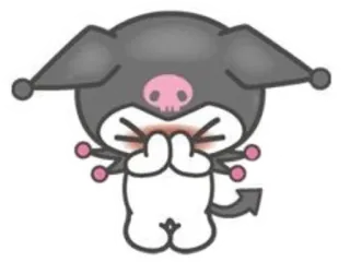 🤧 Kuromi Anime, Desenho animado, Kawaii, Fofo, Kuromi, Sanrio telegram sticker