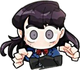 😡 Komi Shouko Komi Can't Communicate Anime, Komi Can't Communicate, Manga, Komi Shouko, Schattig, Cartoon whatsapp sticker