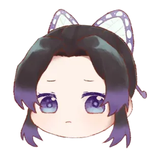 😕 Shinobu Kocho Demon Slayer Anime, Manga, Shinobu Kocho, Demon Slayer, Chibi telegram sticker