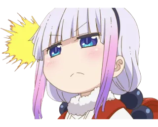 💥 Kanna Kamui Miss Kobayashi's Dragon Maid anime, drago, loli, kanna, carino telegram sticker