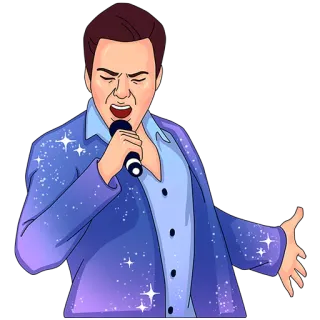 🎤 cantante, micrófono, artista, actuación, música, artista telegram sticker