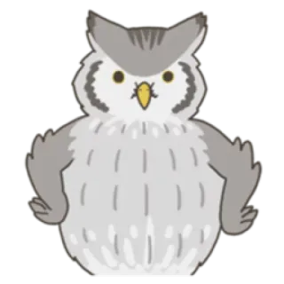 😠 hibou, oiseau, animal, mignon, dessin animé telegram sticker