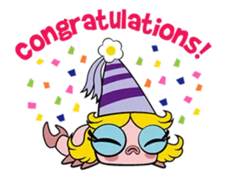 😥 congratulations! festa, party, congratulazioni, animato telegram sticker