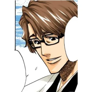 🧬 Sosuke Aizen Bleach 애니메이션, 만화, 안경, 캐릭터, 블리치 telegram sticker
