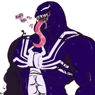 😤 Venom huff huff venom, marvel, comics, symbiont, schurke telegram sticker