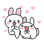 🥰 coelho, coelhos, fofo, kawaii, animais telegram sticker