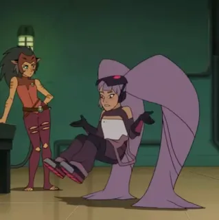 🛠 Catra She-Ra and the Princesses of Power cartoon, animated, Catra, She-Ra, Netossa telegram sticker