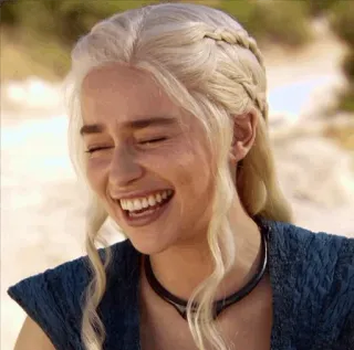 🌞 Daenerys Targaryen Game of Thrones Daenerys, Targaryen, Game of Thrones, Emilia Clarke, Fantasy, Sourire telegram sticker