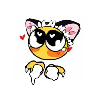 🐱 Emoji, Telinga kucing, Kawaii, Imut, Hati telegram sticker