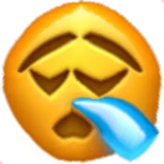 😪 Emoji, Triste, Bave, Sommeil, Visage telegram sticker