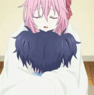🍭 アニメ, カップル, 愛, ハグ, かわいい, かわいい telegram sticker