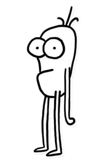 😐 Мультфильм, Абстракция, Персонаж, Контур, Каракули telegram sticker