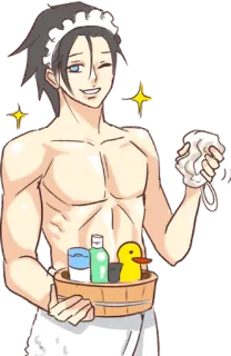 Man Maid (not a butler) ENG :: @line_stickers telegram stickers