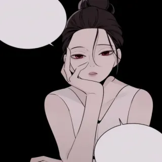 🕯 kobieta, kreskówka, dziewczyna, manga, sztuka telegram sticker