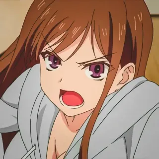 🌟 アニメ, 怒り, 女の子, 漫画, キャラクター, アニメーション telegram sticker