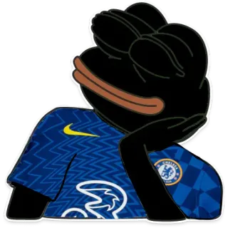 😒 Pepe the Frog 페페 더 프로그, 개구리, 밈, 첼시, 축구 telegram sticker