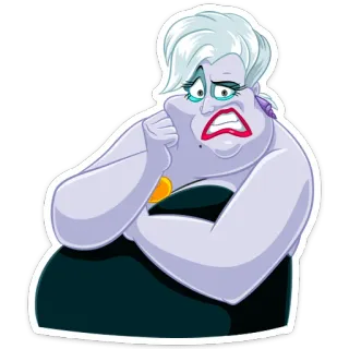😈 Ursula The Little Mermaid disney, ursula, vilão, a pequena sereia, desenho animado telegram sticker
