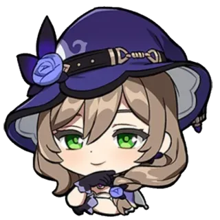 😏 Lisa Genshin Impact อนิเมะ, วิดีโอเกม, เก็นชินอิมแพ็กต์, ลิซ่า, ตัวละคร, น่ารัก, สติกเกอร์ telegram sticker