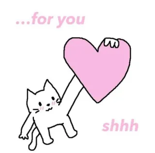 🎀 ...for you
shhh 고양이, 하트, 사랑, 귀여운, 인사, 분홍색, 동물 telegram sticker