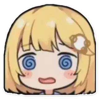 😕 anime, cartoon, cute, funny, meme telegram sticker