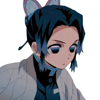 😒 Shinobu Kocho Demon Slayer อนิเมะ, ดาบพิฆาตอสูร, ชิโนบุ โคโจ, ตัวละคร, ผีเสื้อ telegram sticker