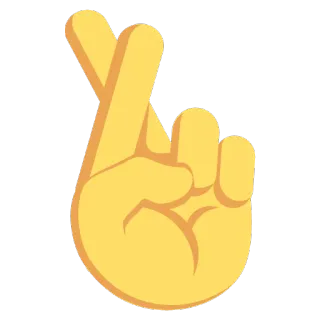 🤞 dedos cruzados, sorte, emoji, gesto, dedos telegram sticker