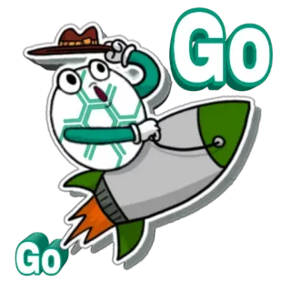 🚀 GO foguete, viagem, esportes, desenho animado, diversão, personagem, aventura whatsapp sticker