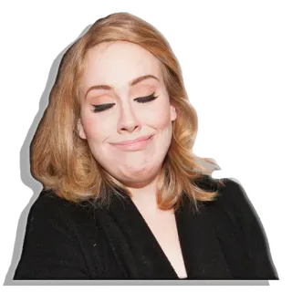 😆 Adele Adele, cantora, música, celebridade, mulher, pessoa telegram sticker