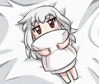❤️ anime, chibi, cute, pillow, kawaii telegram sticker