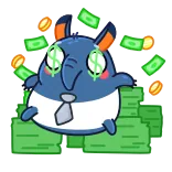 🤑 pieniądze, kreskówka, bogactwo, sukces, finanse, dolary telegram sticker