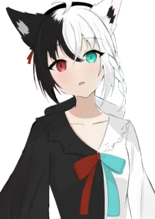 🌓 anime, manga, character, cat ears, kemonomimi whatsapp sticker