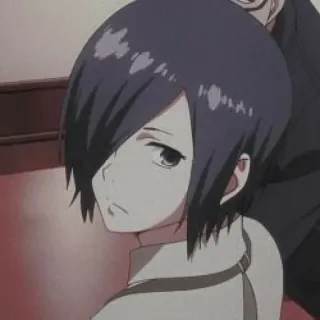 🍙 Touka Kirishima Tokyo Ghoul anime, tokyo ghoul, touka kirishima, manga, japanese animation, ghoul, character telegram sticker