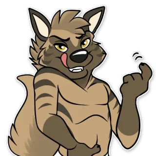 💄 antropomorfo, furry, animal, perro, gesto whatsapp sticker