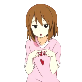 😳 Anime, Cartone animato, Personaggio, Carino, Divertente, Ragazza, Triste, Cuore whatsapp sticker