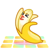 🕺 香蕉, 可爱, 水果, 亲吻, 卡通 telegram sticker