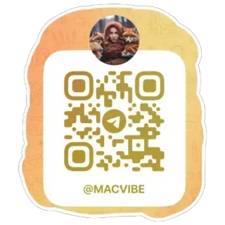 🫥 @MACVIBE qr code, telegram, hồ sơ, macvibe whatsapp sticker