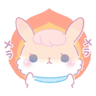 😠 メラ кролик, зайчик, милый, каваи, японский telegram sticker