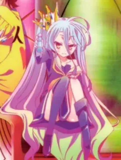😏 Shiro No Game No Life anime, Shiro, No Game No Life, dễ thương, kawaii, manga whatsapp sticker